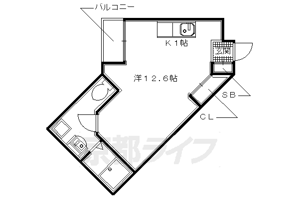 ■ワンルーム：洋13.6(31.39 ㎡)