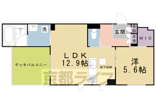 ■2LDK：洋5.5×洋4.7×LDK15.8(62.68㎡)