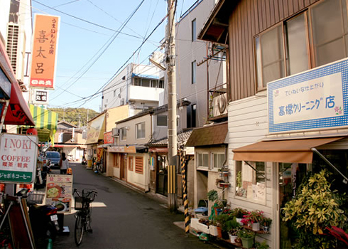 龍谷大前深草駅近くにある商店街