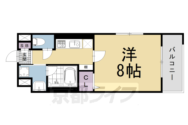 ■1K：洋8×K2(27.22㎡)