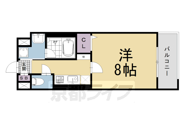 ■1K：洋8×K2(27.22㎡)