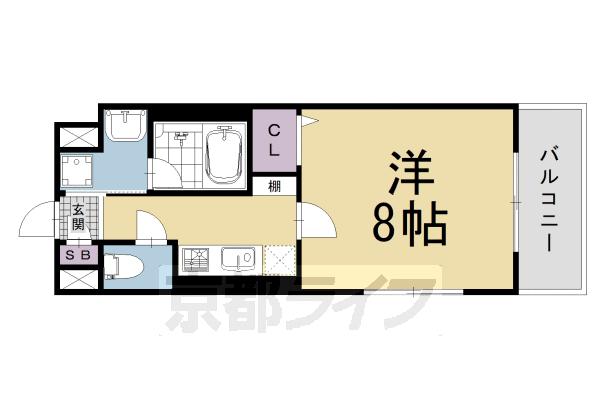 ■1K：洋8×K2(27.22㎡)