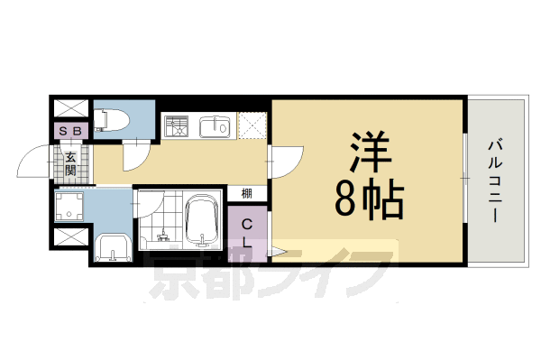 ■1K：洋8×K2(27.22㎡)