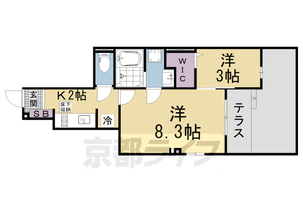 2K：洋3×洋8.3×K2(34.01㎡)