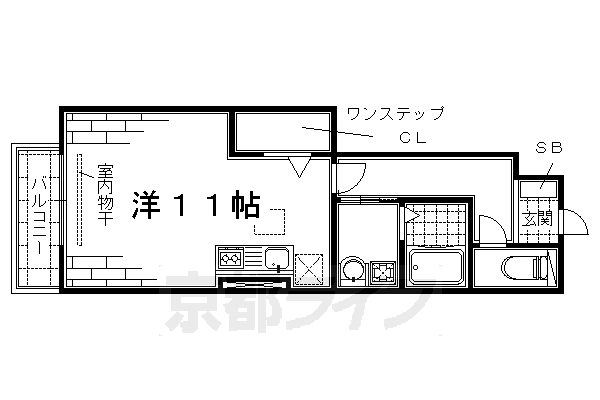 ■ワンルーム：洋11×K1(32.36 ㎡)
