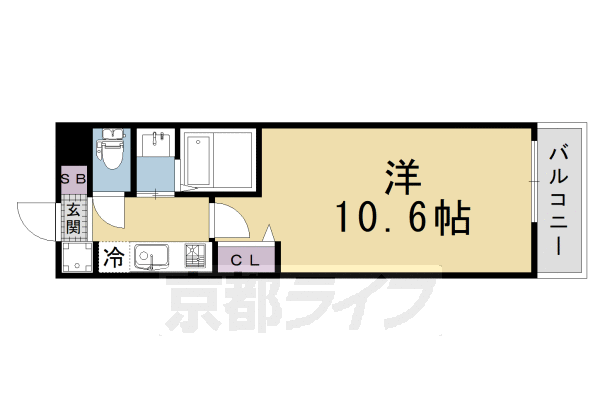 ■1K：洋10.6×K2(28.2 ㎡)