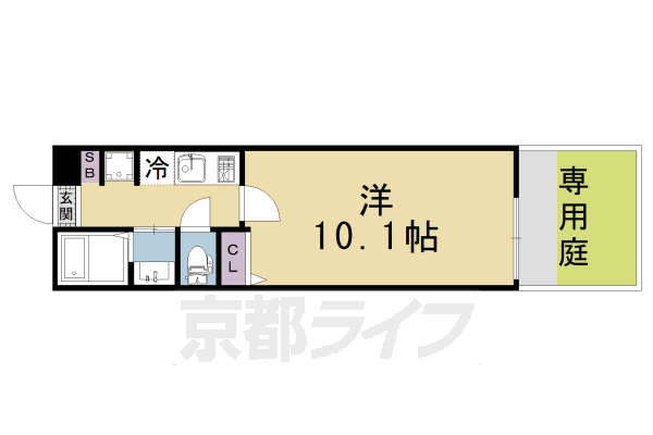 ■1K：洋10.1×K2(27.83 ㎡)