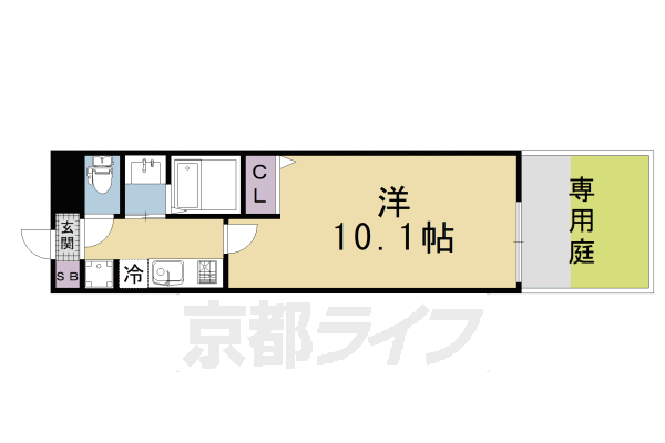 ■1K：洋10.1×K2(27.53 ㎡)
