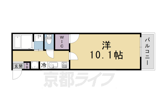 ■1K：洋10.1×K2(30.3 ㎡)