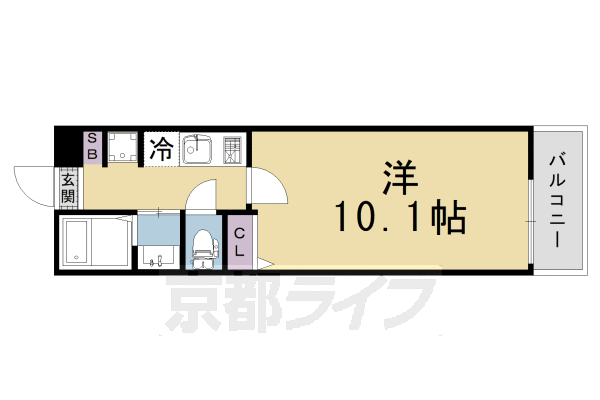 ■1K：洋10.1×K2(27.83 ㎡)