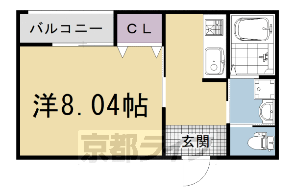 ■1K：洋8.04×K3.48(27.13 ㎡)