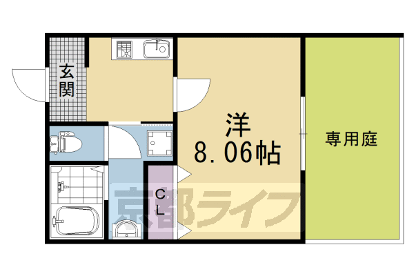 ■1K：洋8.06×K2.57(26.75 ㎡)