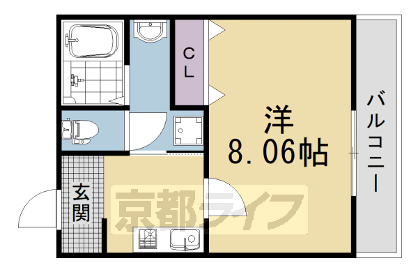 ■1K：洋8.06×K2.57(26.75 ㎡)