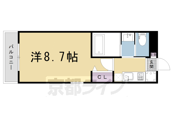 1K:洋8.7×K2(26.46㎡)