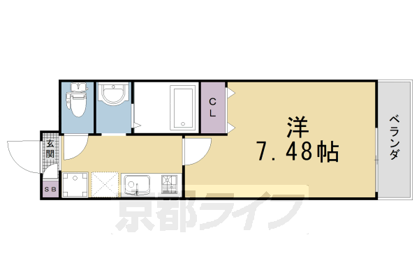 1K：洋7.48×K2(23.78㎡)
