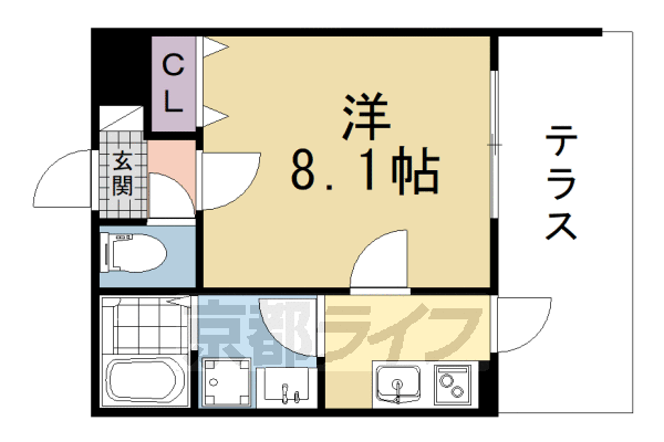 1K：洋8.1×K2(26㎡)
