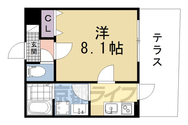 1K：洋8.1×K2(26㎡)