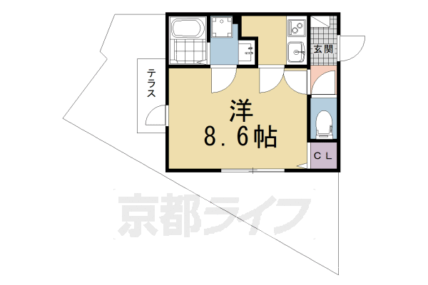 1K：洋8.6×K2(26㎡)