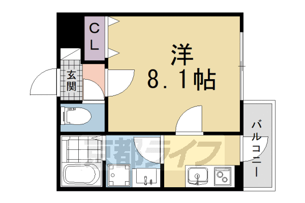 1K：洋8.1×K2(26㎡)