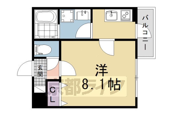 1K：洋8.1×K2(26㎡)