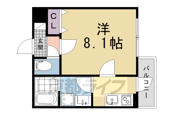 1K：洋8.1×K2(26㎡)