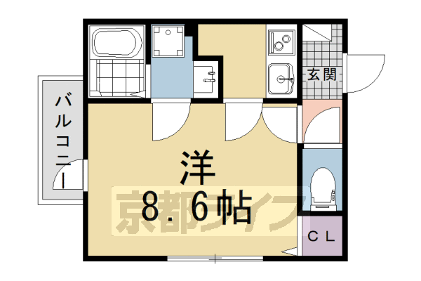 1K：洋8.6×K2(26㎡)