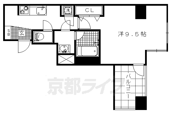 1K：洋9.5×K3(29.38㎡)