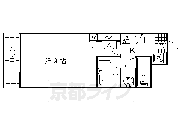 1K：洋9×K2(27㎡)