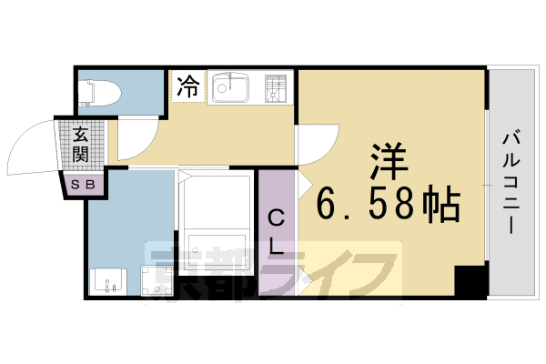 1K：洋6.58×K2（23.91 ㎡）
