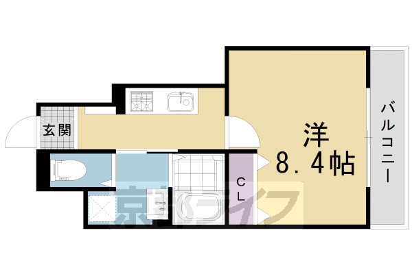 1K：洋8.4×K2.5（29.65㎡）