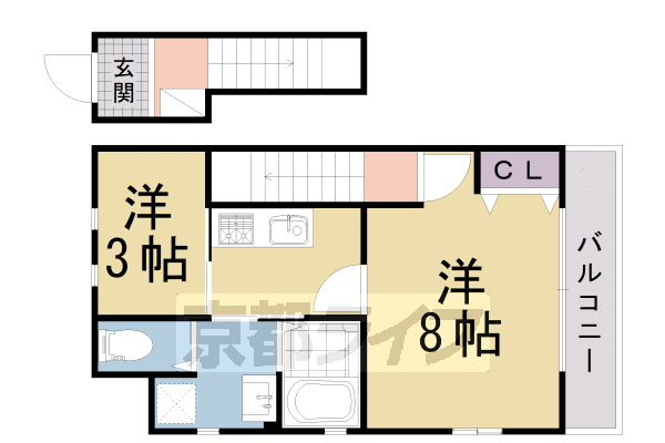 2K：洋8×洋3×K2.7（40.29㎡）