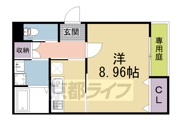 1K:洋8.96×K3.29(32.02㎡)