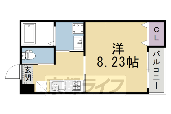 1K:洋8.23×K3.63(27.61㎡)