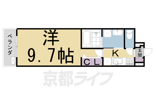 1K：洋9.7×K2(28.87㎡)
