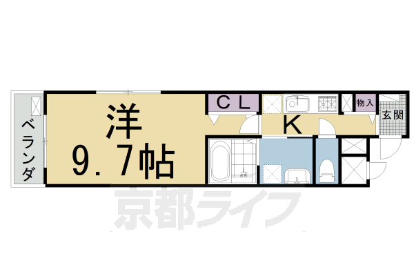 1K：洋9.7×K2(31.21㎡)
