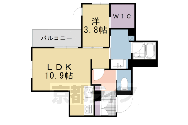 1LDK：洋3.8×LDK10.9(39.77㎡)