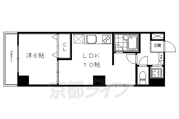 1LDK：洋6×LDK9(33.22㎡)