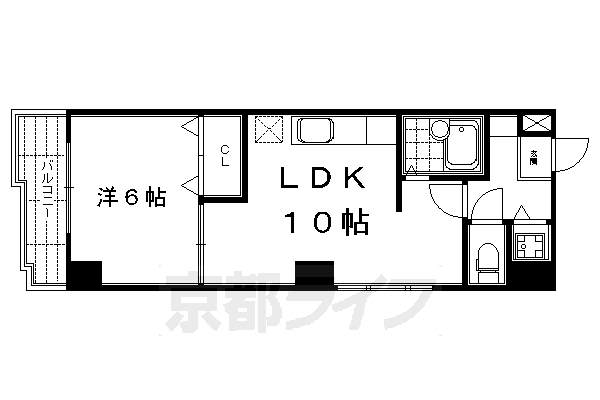 1LDK：洋6×LDK10（38㎡）