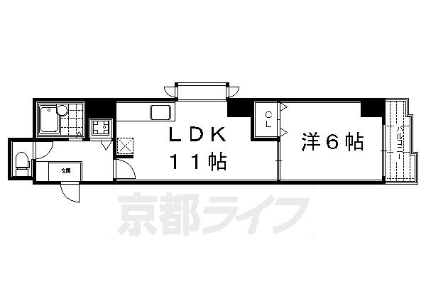 1LDK：洋6×LDK11（39㎡）