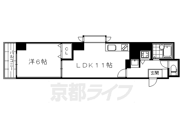 1LDK：洋6×LDK11（40.56㎡）