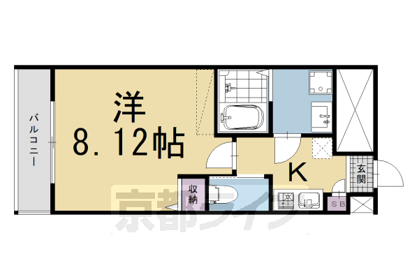 1K：洋8.12×K2（24.45 ㎡）