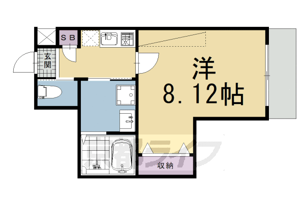 1K：洋8.12×K2（24.32 ㎡）
