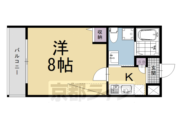 1K：洋8×K2（23.26 ㎡）