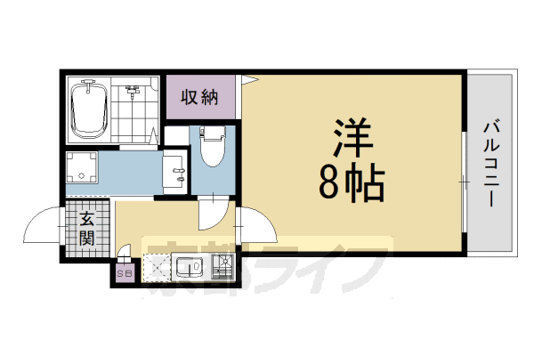 1K：洋8×K2（23.26 ㎡）