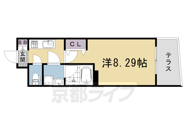 1K：洋8.29×K2(25.95㎡)