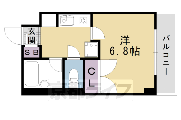 ■1K：洋6.8×K3(24㎡)