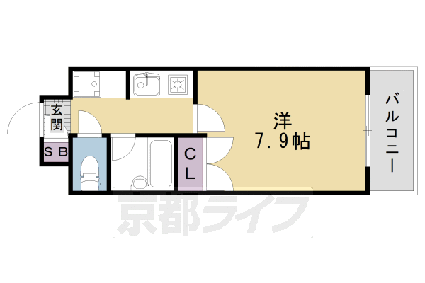 ■1K：洋8.6×K2(26.97㎡)