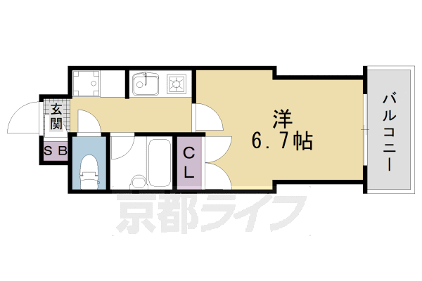 ■1K：洋7.9×K2(25.92㎡)