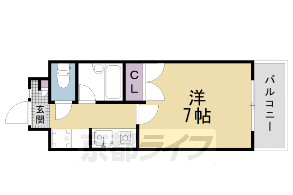 ■1K：洋6.7×K2(21.97㎡)
