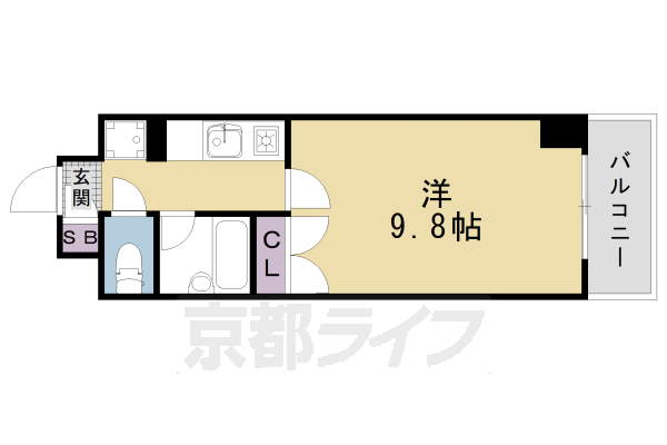 ■1K：洋9.8×K2(28.8㎡)